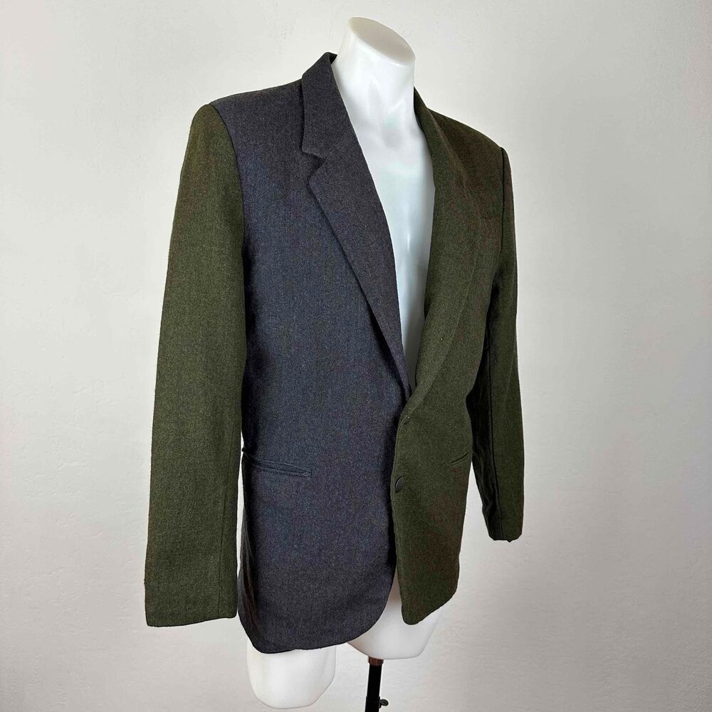 T. Macchione Wool Sport Jacket in Blue/Green Colorbock - Picture 5 of 10